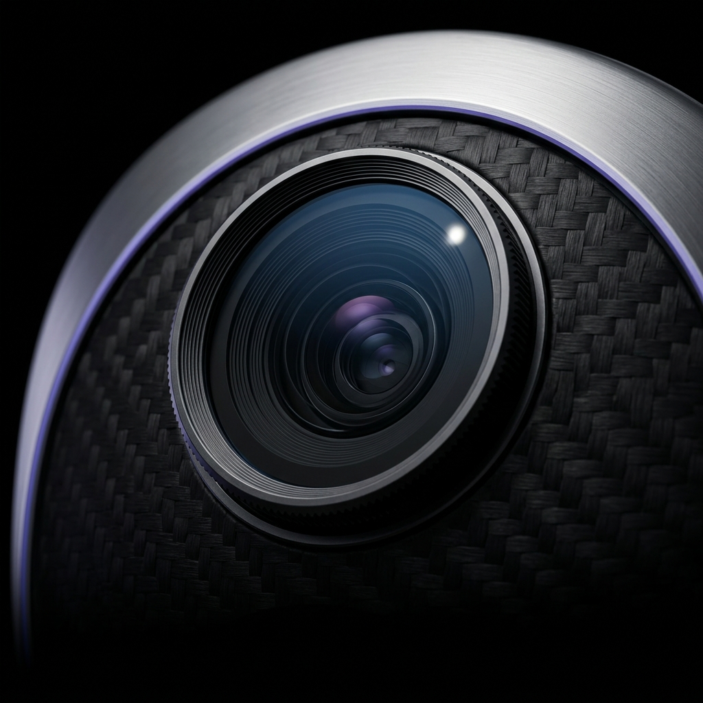 AIPC camera lens close-up